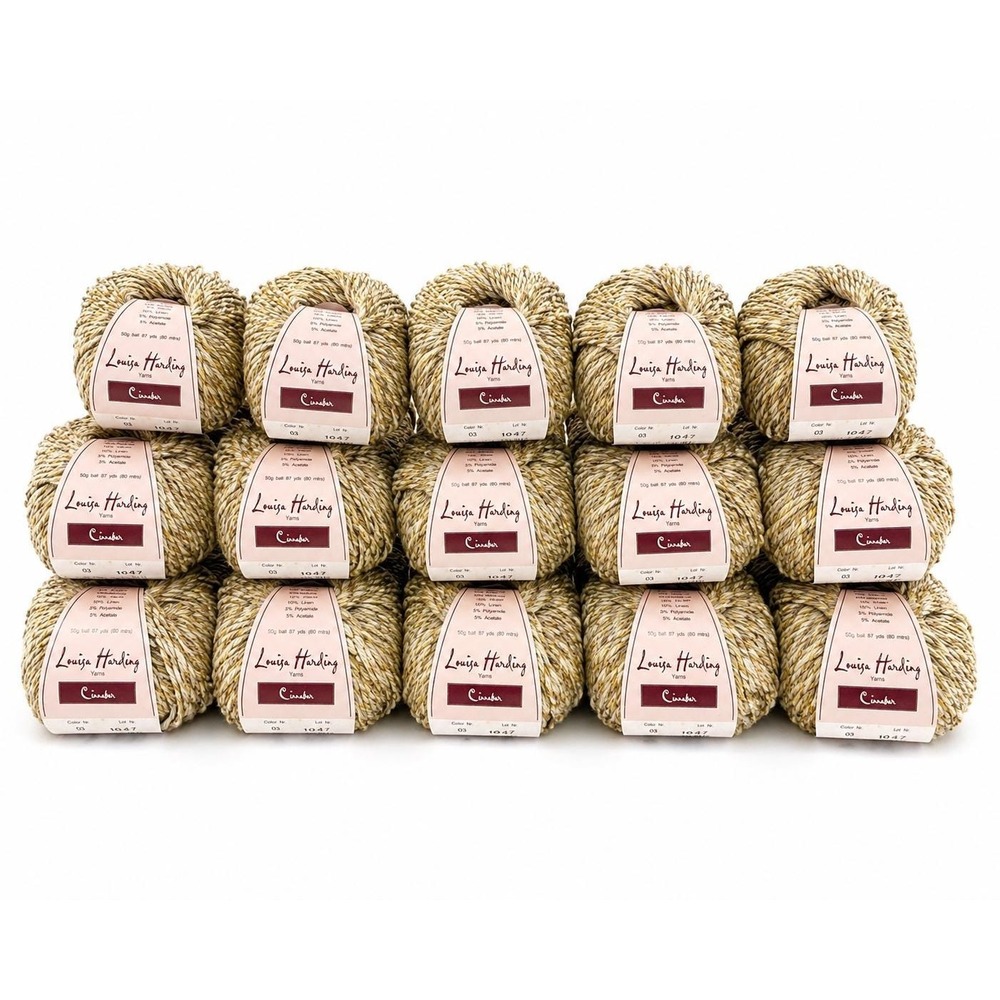 Louisa Harding Cinnabar Yarn Lot 15 Skeins Color 03 Lot 1047 Silk Linen Blend